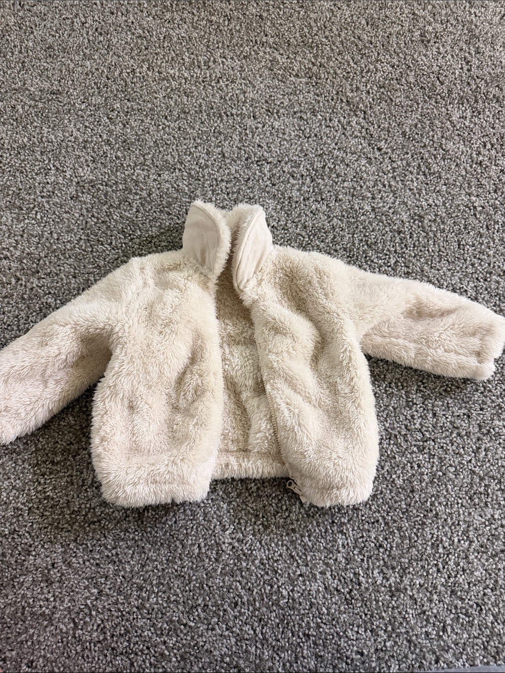 Carter's Cream Plush Puffer Jacket for Kids